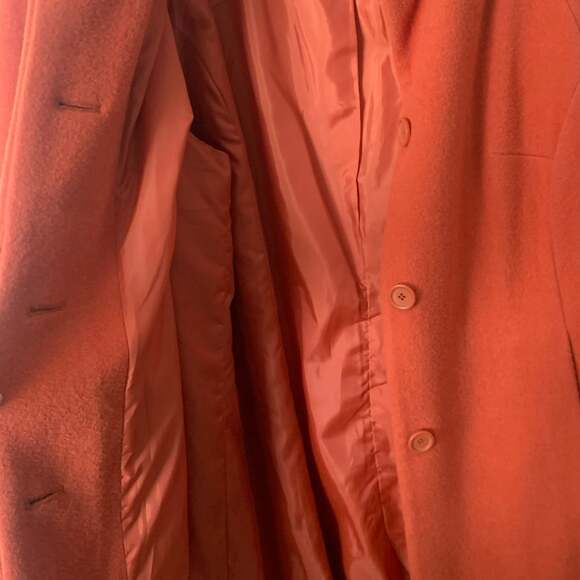 Vintage-Jessica‎ London Orange Wool Blend Car Coat Women’s 16W Plus - Picture 8 of 11